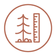 Ein Icon zeigt einen Baum und daneben ein Lineal als Sinnbild für Maßarbeit